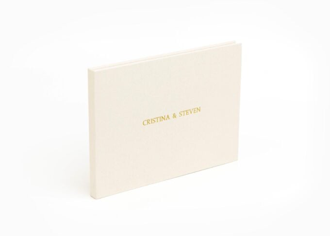 Wedding Video Books - Personalized - Classic Small Front Gold