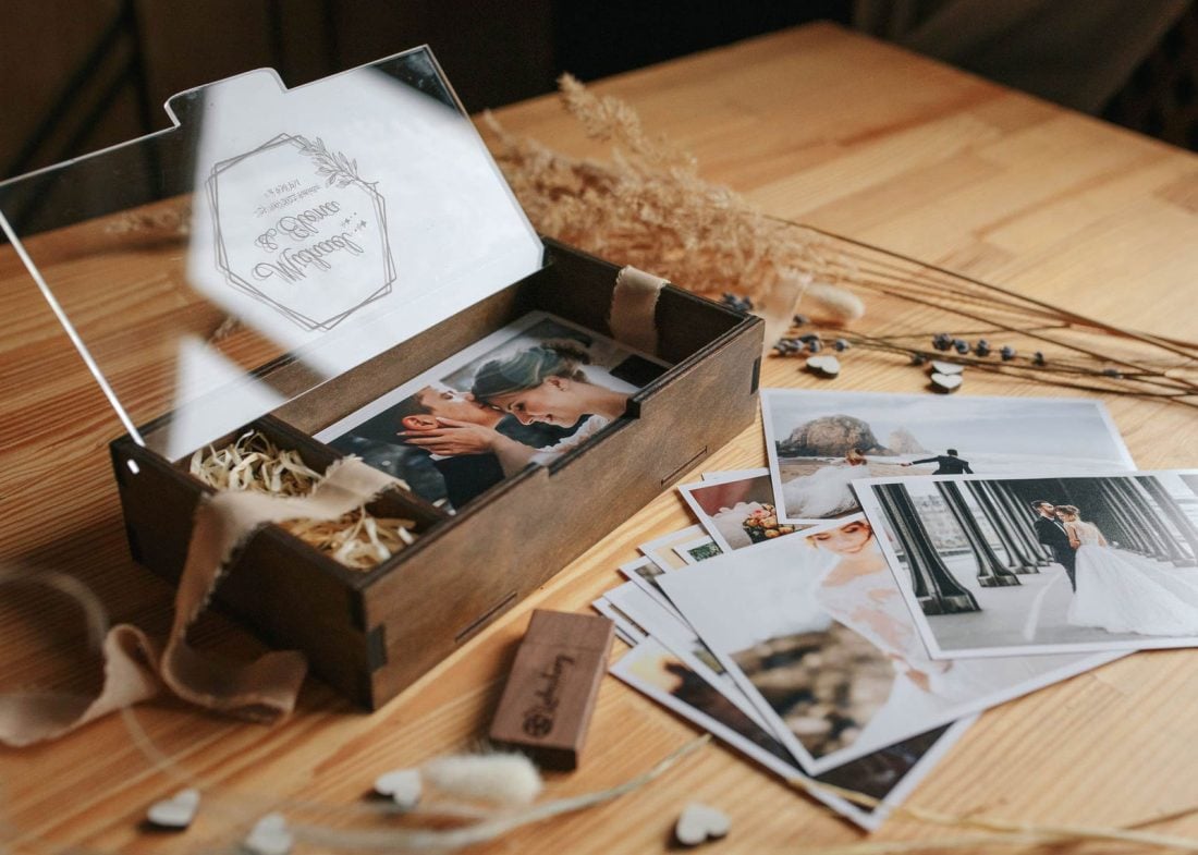 Create a personalized memory box to keep all those special memories from your wedding