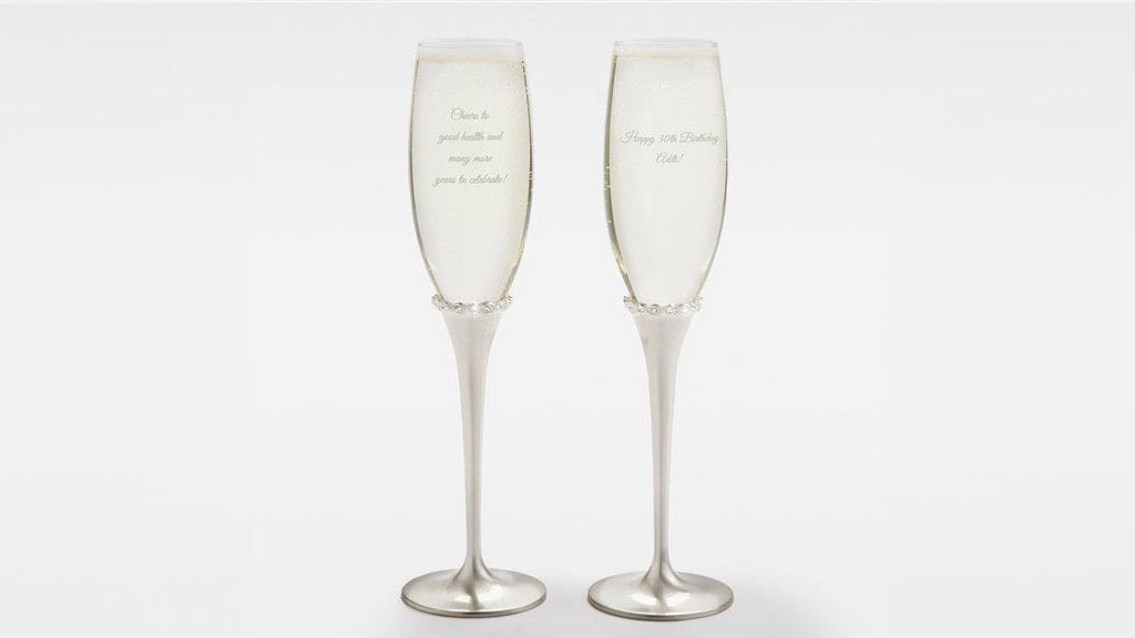 Things remembered personalized champaign flutes - Valentines 2024 Gift