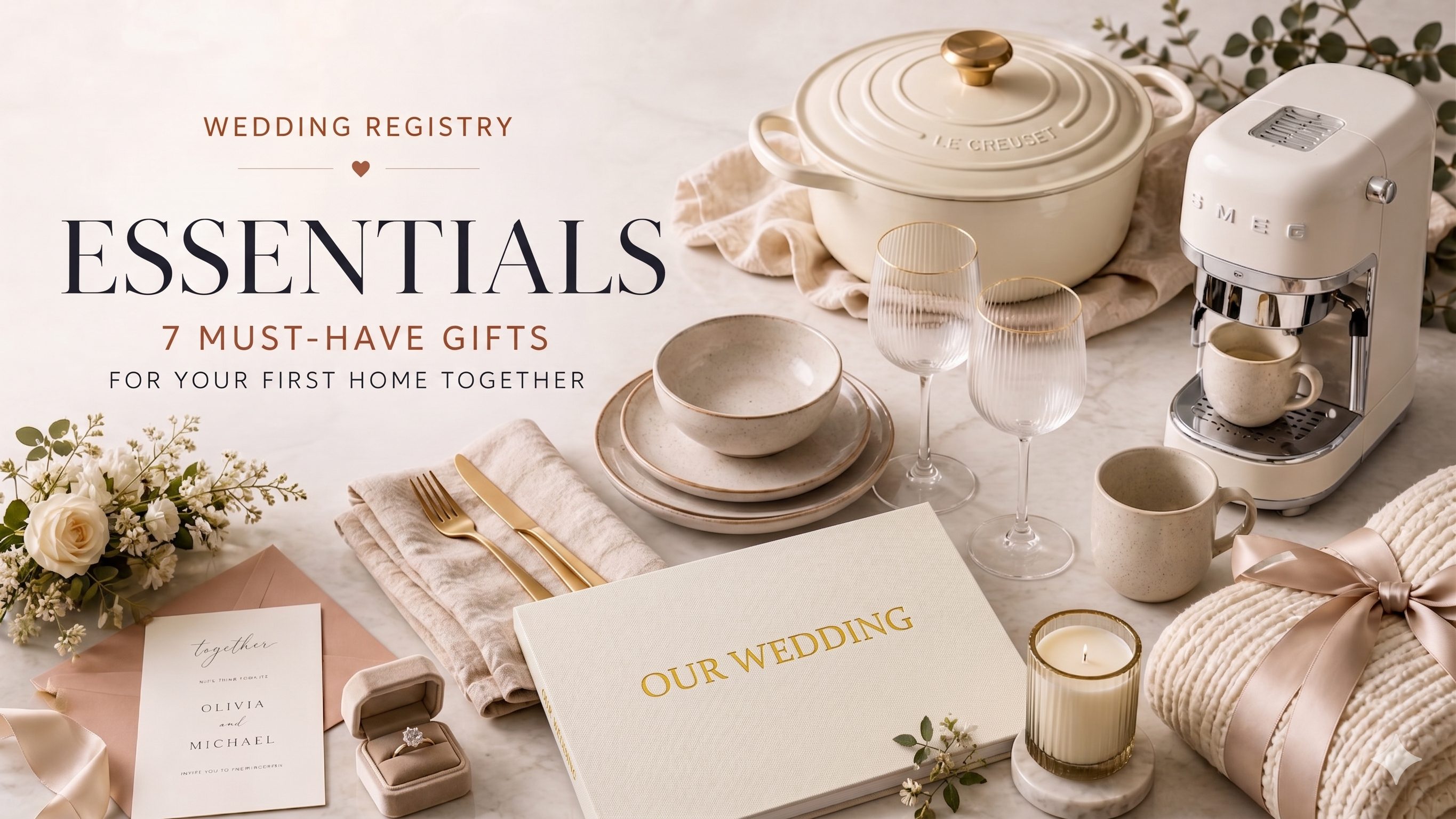 Personalized wedding video book featured among wedding registry essentials for couples
